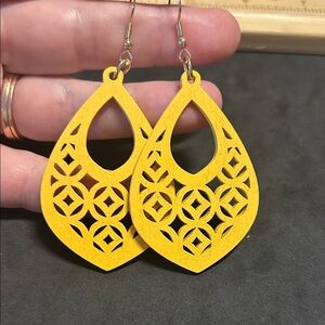 Yellow Teardrop Earrings